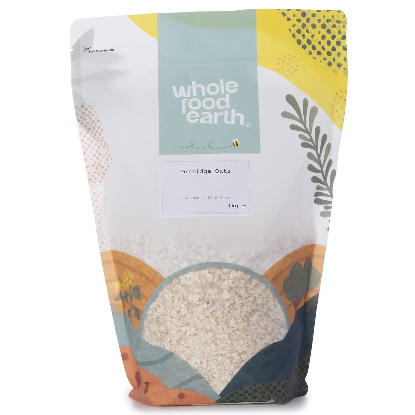Wholefood Earth - Biologische Havermoutpap 3 kg | Niet-GMO | Veganistisch | Rijk aan vezels