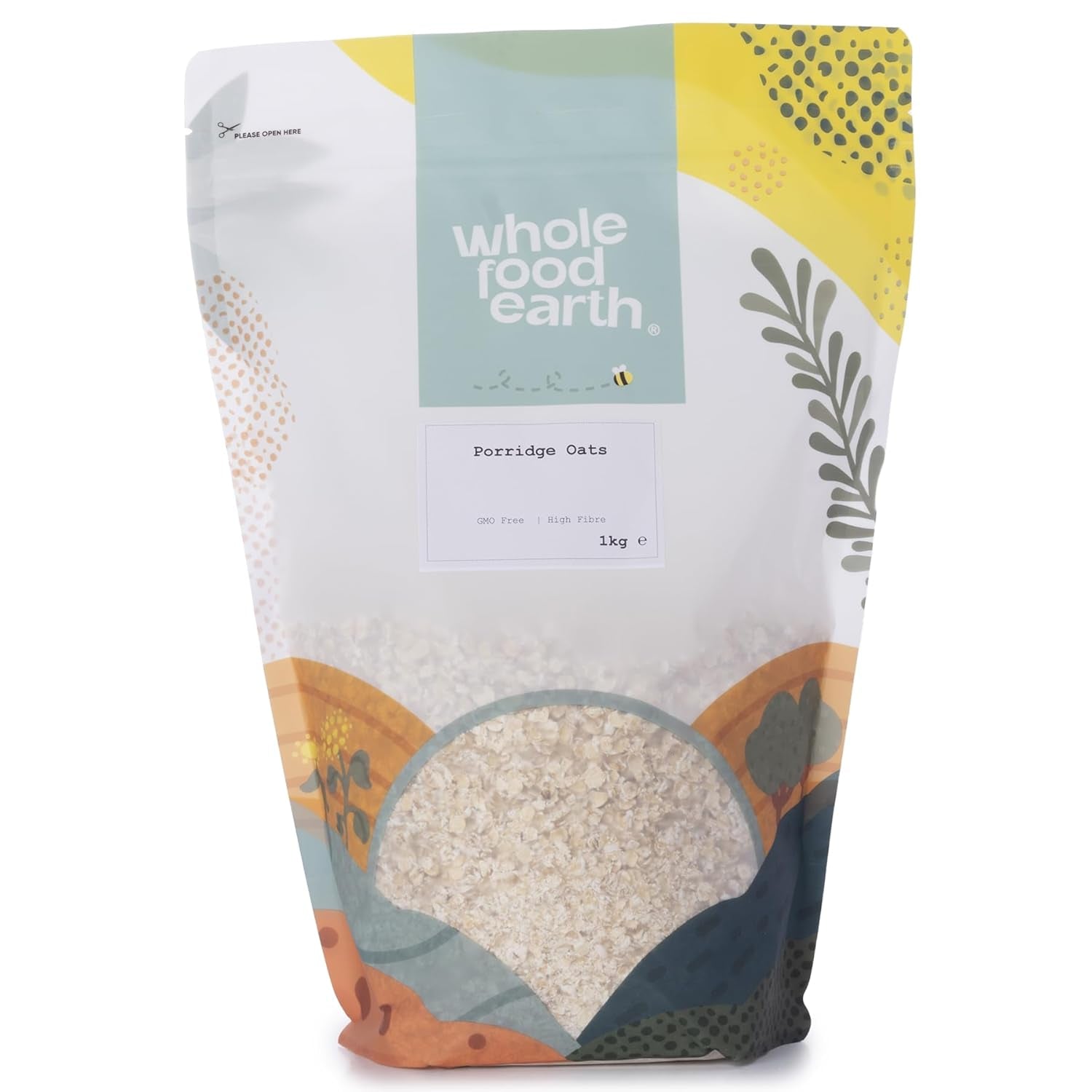 Wholefood Earth - Biologische Havermoutpap 3 kg | Niet-GMO | Veganistisch | Rijk aan vezels