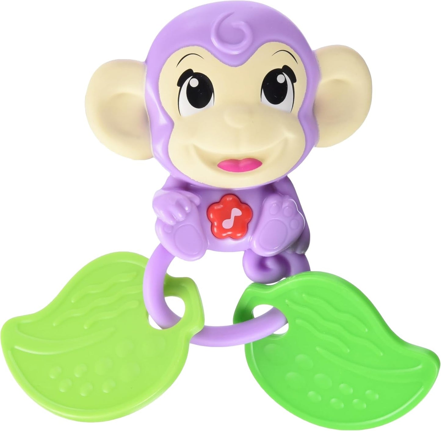 Simba 104010192 - ABC-aap muzikale rammelaar, 2 sensorische elementen, met muzikale functie, 17cm, speelgoed voor kinderen, vanaf 6 maanden Babyspeelgoed Naty Shop