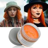Tijdelijke haarkleur, styling haarkleur voor mannen vrouwen, pommade voor natuurlijk haar, haarverfwas voor feest, cosplay en Halloween, 4,23 oz (zilvergrijs) Naty Shop haarverf 8 oranje