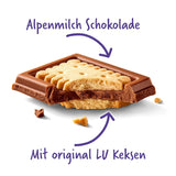 Milka LU – Alpenmelkchocolade met knapperige LU-koekjes – 87g