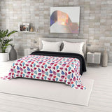 Zomerdekbed met fantasieprint, polyester vulling, Bloemblaadjes, 260X270Cm Quilts en quilts Naty Shop Bloemblaadjes 260X270Cm