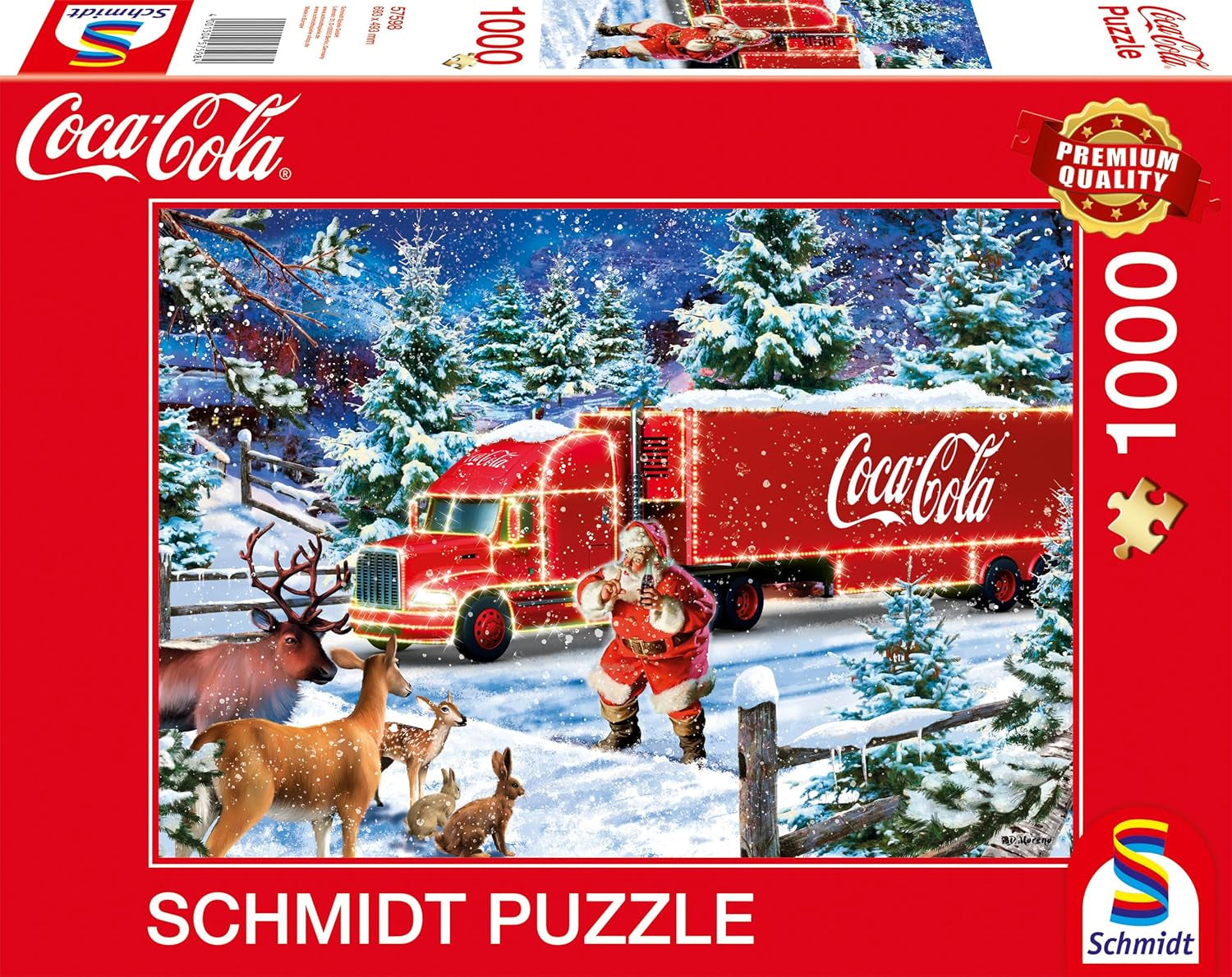 Schmidt Spiele 57598 Coca Cola Kersttruck 1000 stukjes puzzel Naty Shop standaardtitel