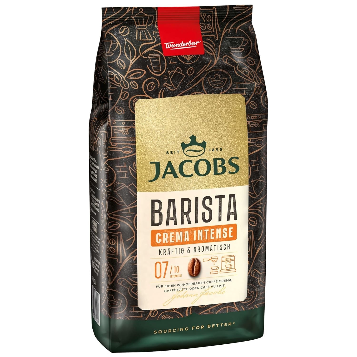 Hele bonen koffie JACOBS Barista Editions Crema Intense (4 x 1 kg)