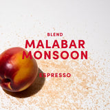 Malabar Monsoon Espresso Blend - 100% Arabica aus Indien, Brasilien & Guatemala - säurearm & ausgefungen mit Nektarine, Honig & Haselnuss - ganze Bohnen, medium donker gebrand - 1kg