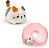 Puckator Swapseazzz pluche reiskussen 2 in 1 Lola La Gatta witte standaard reiskussens Naty Shop standaardtitel
