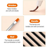 Hanyousheng 20 Stück Nagel Pinsel Set, 15 Stück Nageldesign Pinsel, 5 Stück Nail Art Dotting Tools voor DIY Nail Art Design