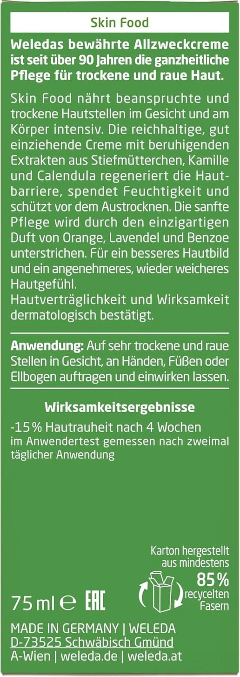 WELEDA Bio Skin, Verzorgende crème voor de zeer droge huid, 75 ml Douche en bad Naty Shop