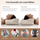 Homyrium Ergonomisch nekkussen Orthopedisch kussen Memory Foam Neksteunkussen Anti-snurkkussen Zijslaper Rugbuikkussen Grijs Cervicale orthopedische kussens Naty Shop