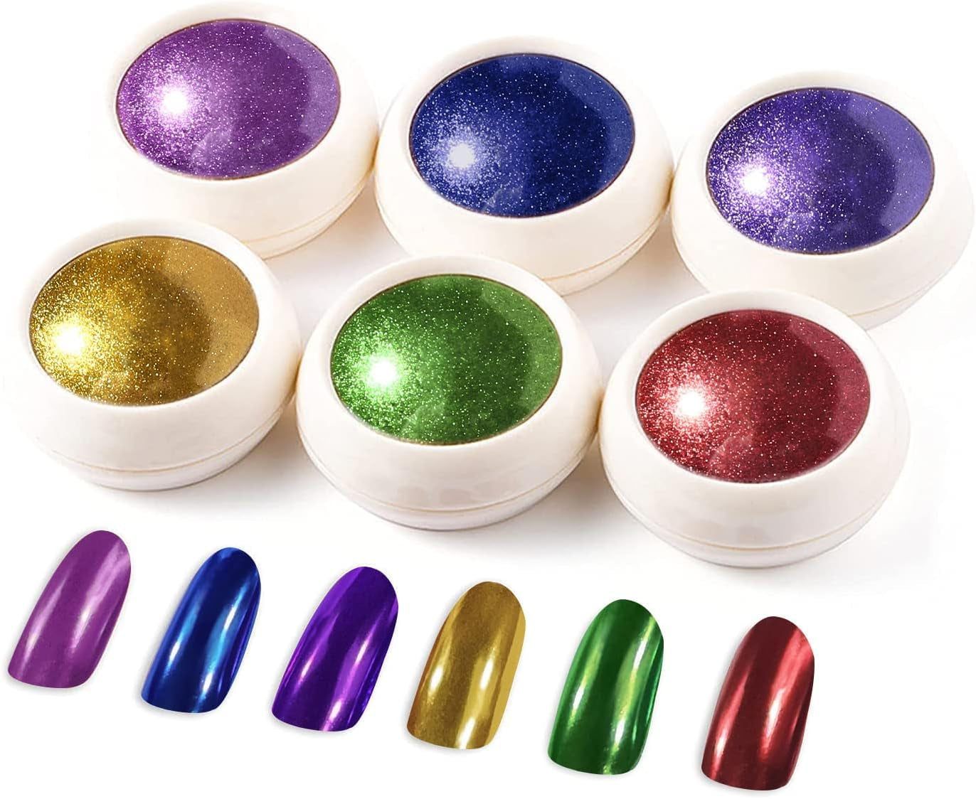 BISHENGYF Rose Gold Chrome Nail PowderNeue Upgrade Grosse Kapazitä Chrom PulverSuper-spiegeleffect Metall Mirror Chrome Powder – Neon Glassy Pearl Effect Glitter Nagelkunst Poeder voor DIY Salon