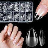 Korte kunstnagels Ballerina 120 stuks lijm op 12 maten Korte kunstnagels Zachte gel Volledige dekking nageltips voor korte gelnagels S