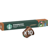 STARBUCKS House Blend van Nespresso, Mittlere Röstung, Kaffeekapseln 10 x 10 (100 Kapseln)