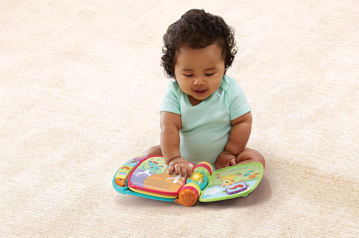 VTech Baby Adventure Play Table - Kleurrijke speeltafel voor baby's met 6 speelvelden en interactieve elementen & Baby My First Song Book 6 pagina's kleurrijk boek en bewegende elementen om te spelen Bebe Toys Naty Shop