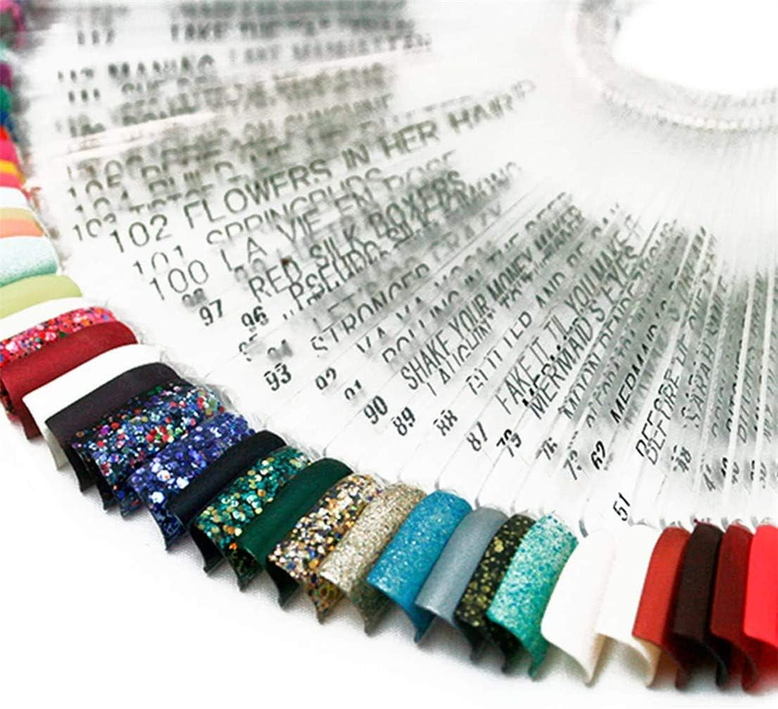 50st Nail Art Tip Ringen, Kleur Heldere Platen, Nagellak Display Ring Sticks, Nagelsalon Praktijk, Nagel Tip Display voor DIY Nail Art Display en Oefening