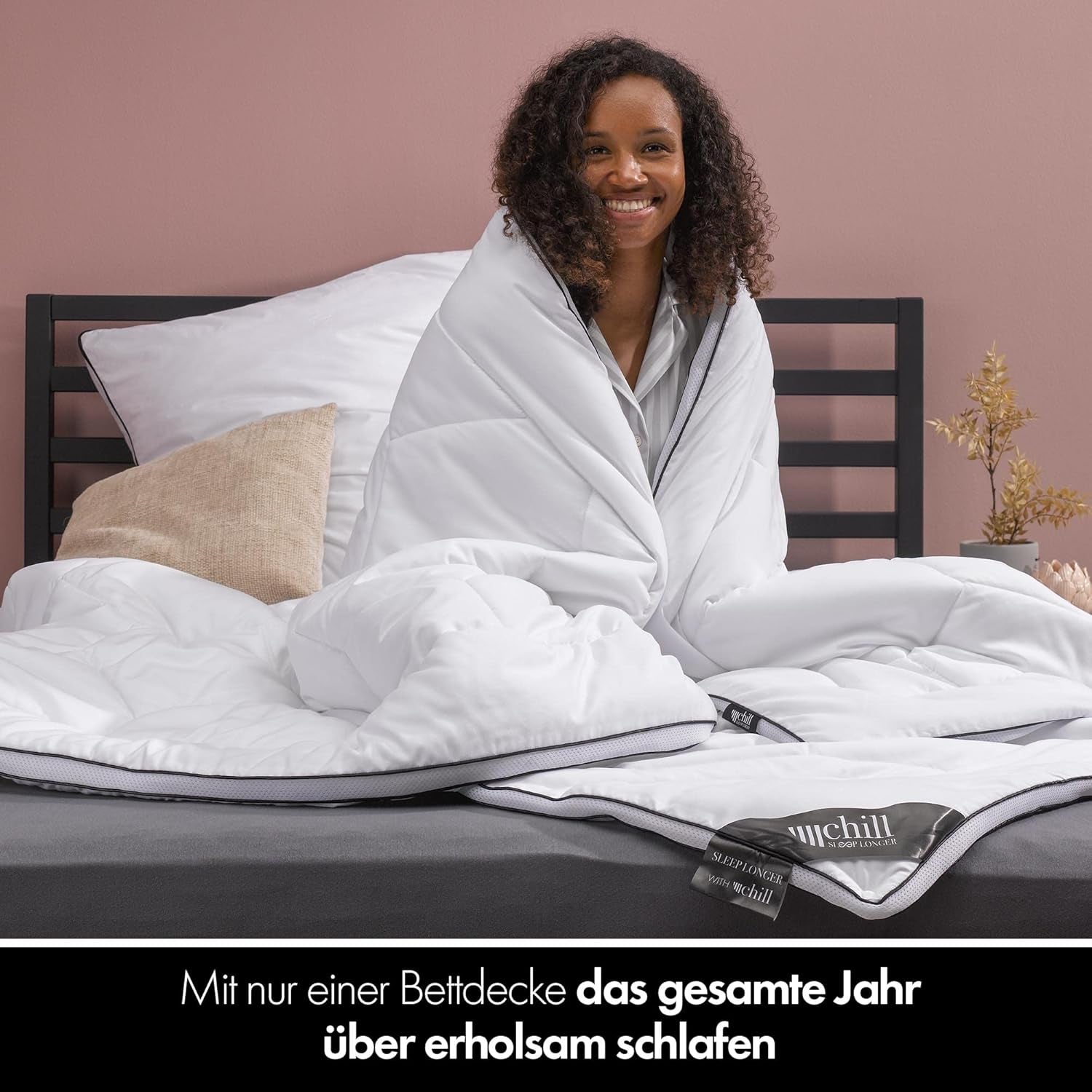 All Seasons-quilt 135X200 - Lichtgewicht 135X200-quilt - Ademend en wasbaar en 100% veganistisch - Klimaatmesh-quilt en comfortband om te slapen - 800G vulling Quilts en quilts Naty Shop