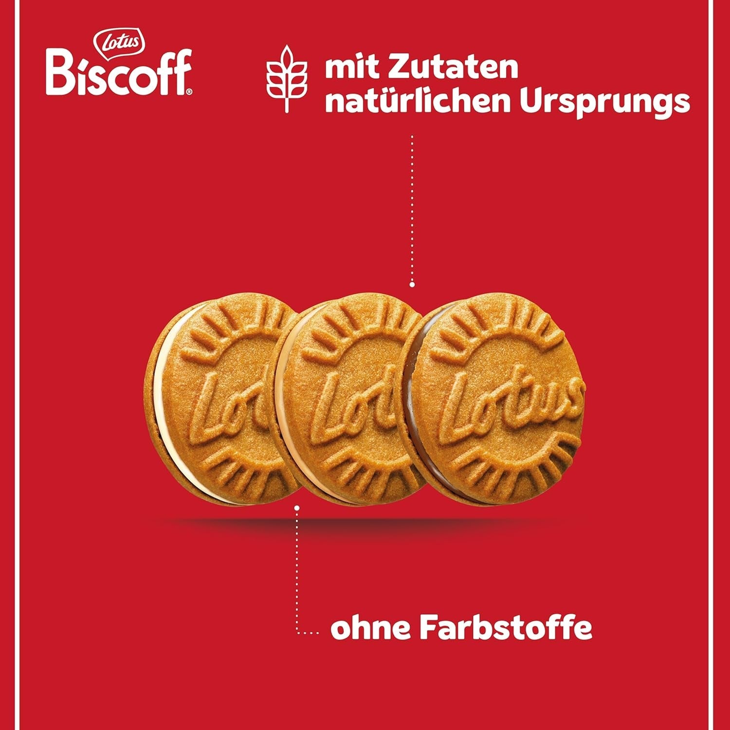 Lotuskoekje | Variatiepakket dubbele koekjes | 3 variëteiten | 2 pakketten per variëteit | 15 dubbele koekjes per verpakking | Ingrediënten van natuurlijke oorsprong | Geen kleurstoffen | 6 x 150 g | 900g
