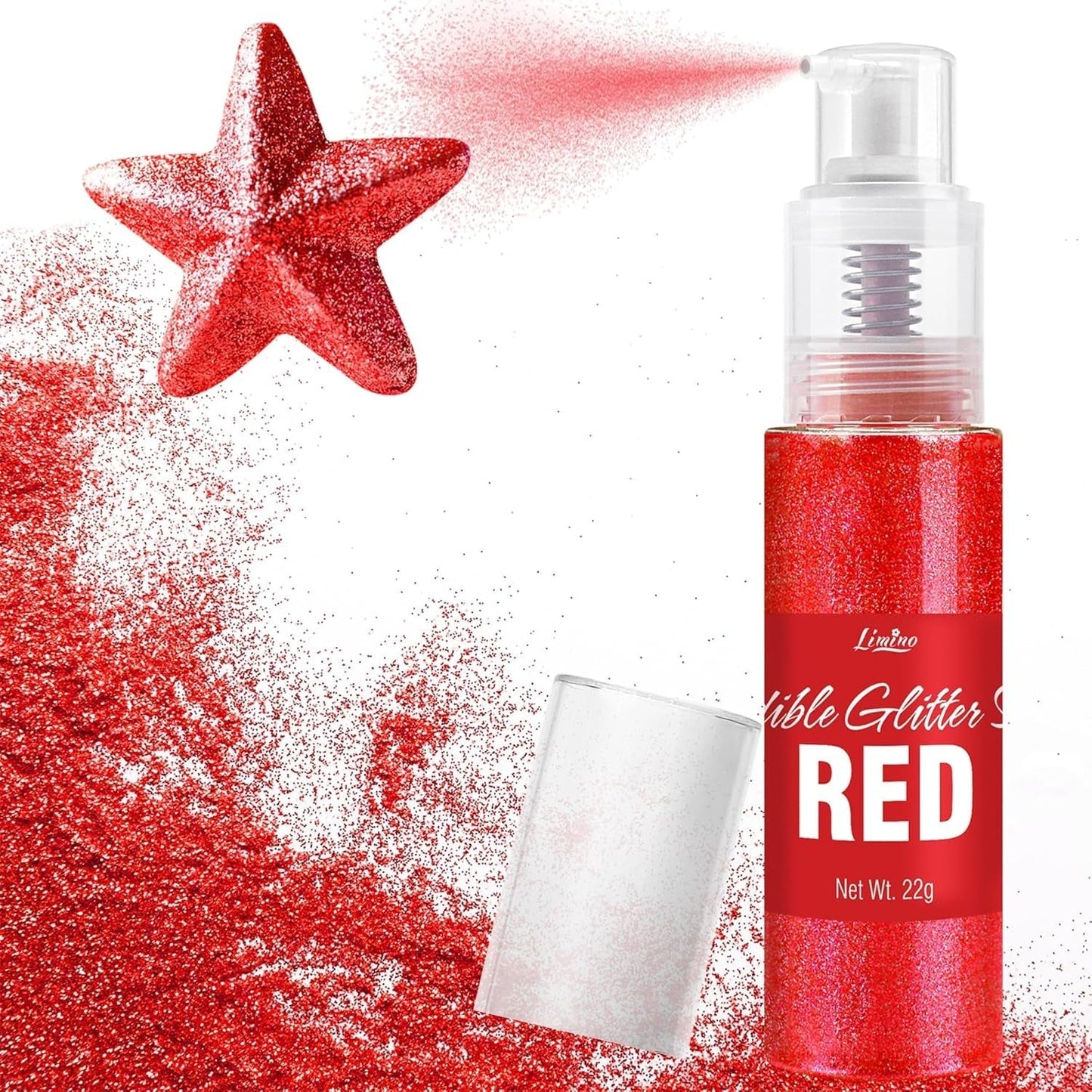 Eetbare glitterspray - 22G Eetbare glitter, eetbaar glitterpoeder voor drankjes, taartdecoraties, macarons - Voedselkleuring glitterpoeder, eetbare glitter voor cocktails, muffins (roze)