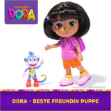 DORA - Beste Vriend Pop - Maat 22 cm, met kambaar haar, schooltas en apenlaarzen, bekend uit de populaire tv-serie, voor kinderen vanaf 3 jaar