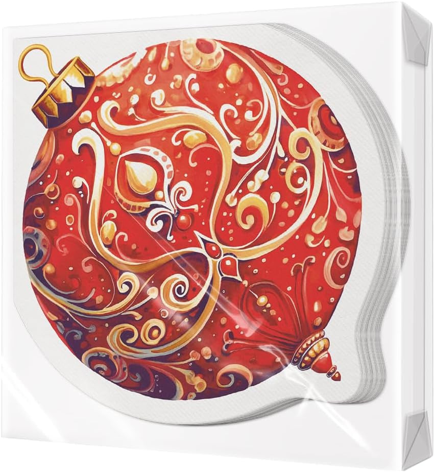 PAW - Airlaid servetten (40 x 40 cm) I 50 stuks I Perfect voor Kerstmis, winter en feestdagen I Kerstavond tafeldecoraties I Airlaid stofachtige servetten Wintertakken I Wintertakken