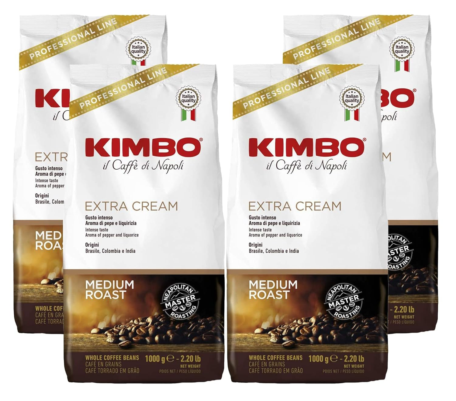 Espressokoffie, extra room, 4 koffiebonen x 1 kg