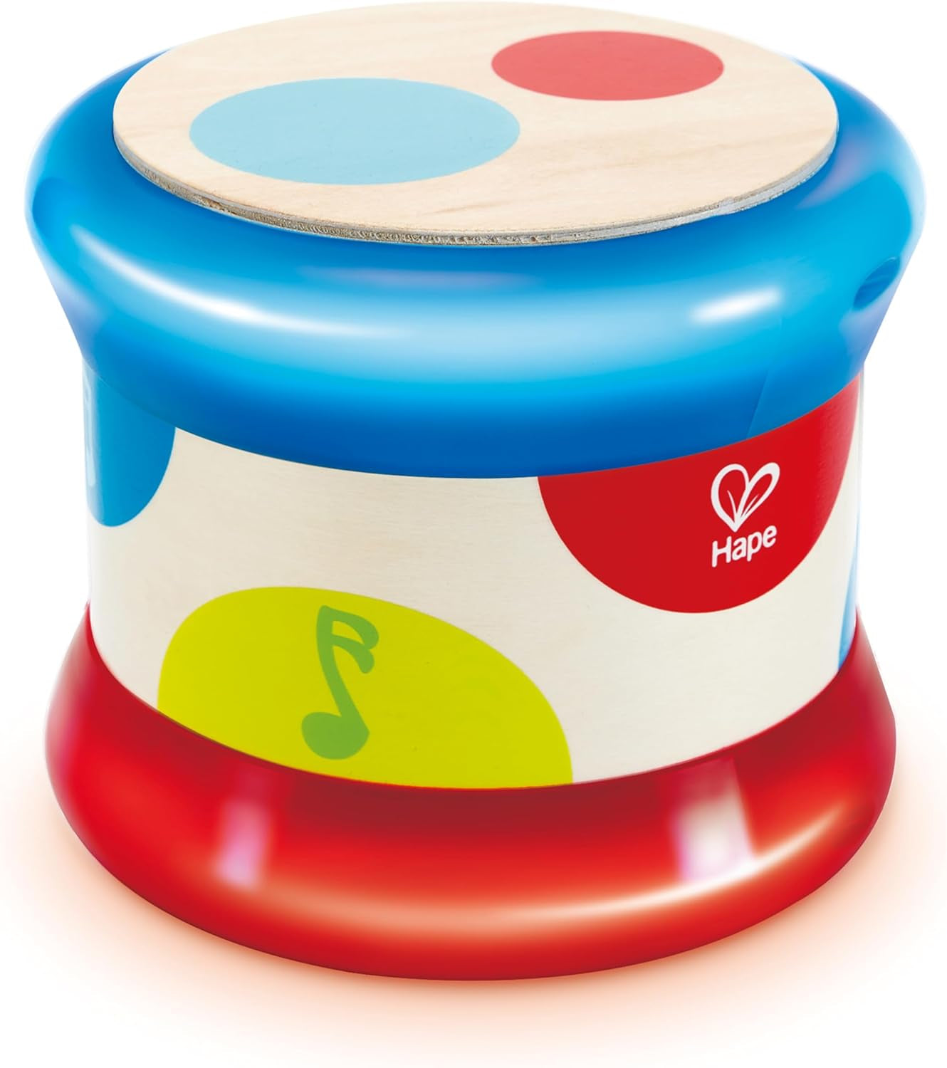 Hape Babytrommel | Muzikaal rollend speelgoed voor kleintjes om ritme en verschillende geluiden te leren, werkt op batterijen, vanaf 6 maanden Baby Toys Naty Shop Standaard titel