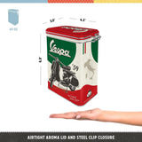 Nostalgic-Art Retro Koffiedoos, 1,3 L, Vespa - Italiaanse klassieker - Cadeau-idee voor scooterfans, Origineel gelicentieerd product (OLP), Vintage Design Workshop Decoratie, Vintage Design Workshop Decoratie Voedselopbergdozen Naty Shop