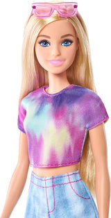 Barbie Mysteries: Malibu Beach Detectives-pop met kenmerkende outfit en accessoires, inclusief zonnebril, JFV63