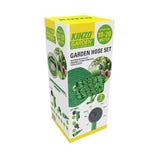 Kinzo Flexibele Tuinslang 20 m - incl. slangetje Slangaccessoire - Flexibele slang met sproeikop met 7 spuitposities - Kunststof - Groen/Grijs