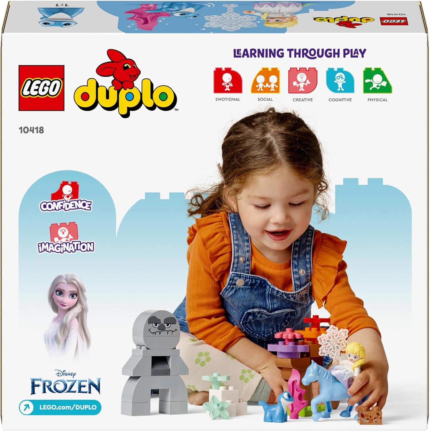 LEGO DUPLO | Disney ELSA en Bruni in het Betoverde Bos, IJskoningin, speelgoed met 4 figuren voor 2-jarigen, kleutercadeau voor meisjes en jongens vanaf 2 jaar, gebaseerd op Frozen 2 10418 Bouwsets Beuche in LEGO-Store