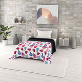 Zomerdekbed met fantasieprint, polyester vulling, bloemblaadjes, 260 x 270 cm