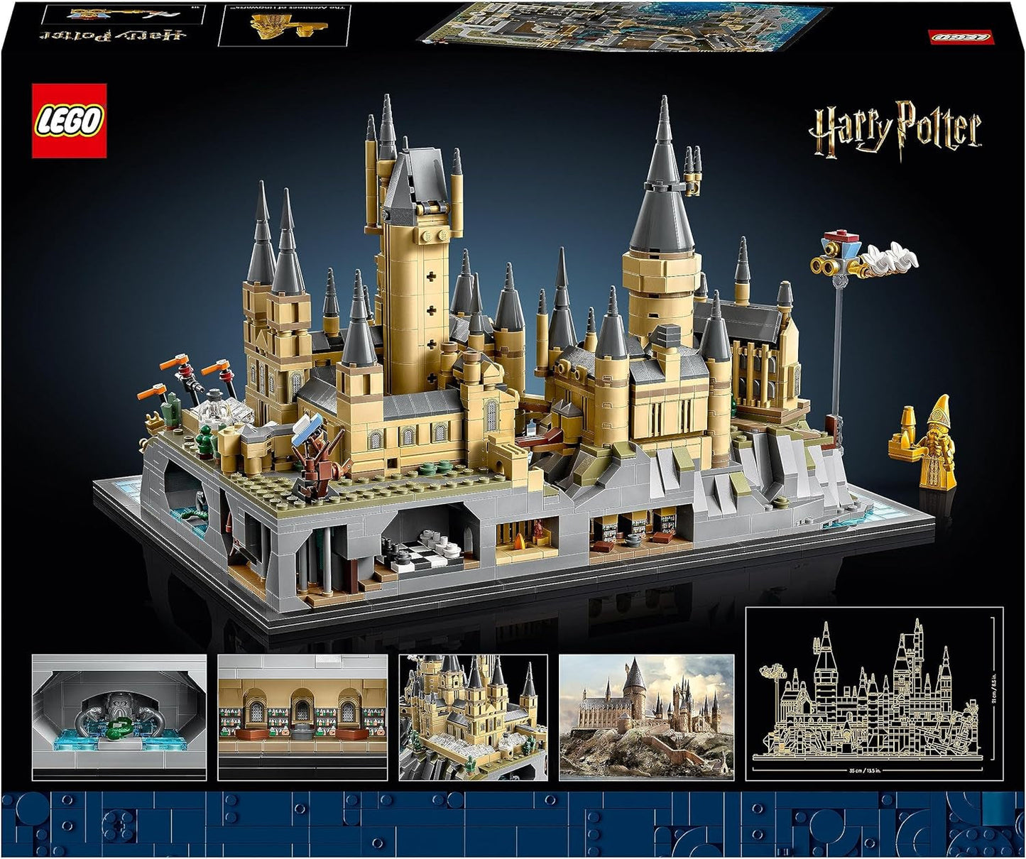Kasteel Zweinstein LEGO Harry Potter met kasteelvleugels - verzamelset voor volwassenen inclusief hoofdtoren en astronomische toren, geheime kamer en minifiguur van architect - cadeau voor vrouwen - 76419 Bouwsets Besuche in LEGO-Store