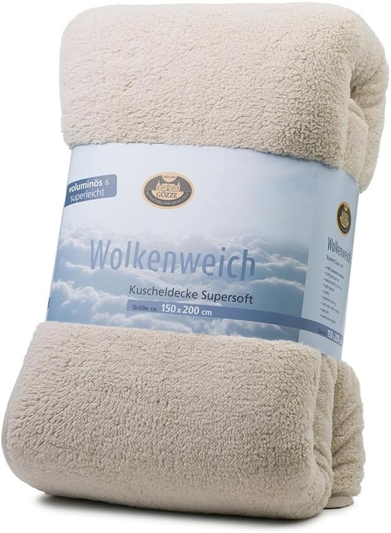 Gözze - Cloud zachte knuffeldeken, imitatie schapenvacht, 100% polyester (microvezel), 150 X 200 Cm - Kameel Dekbedden en dekbedden Naty Shop Kameel