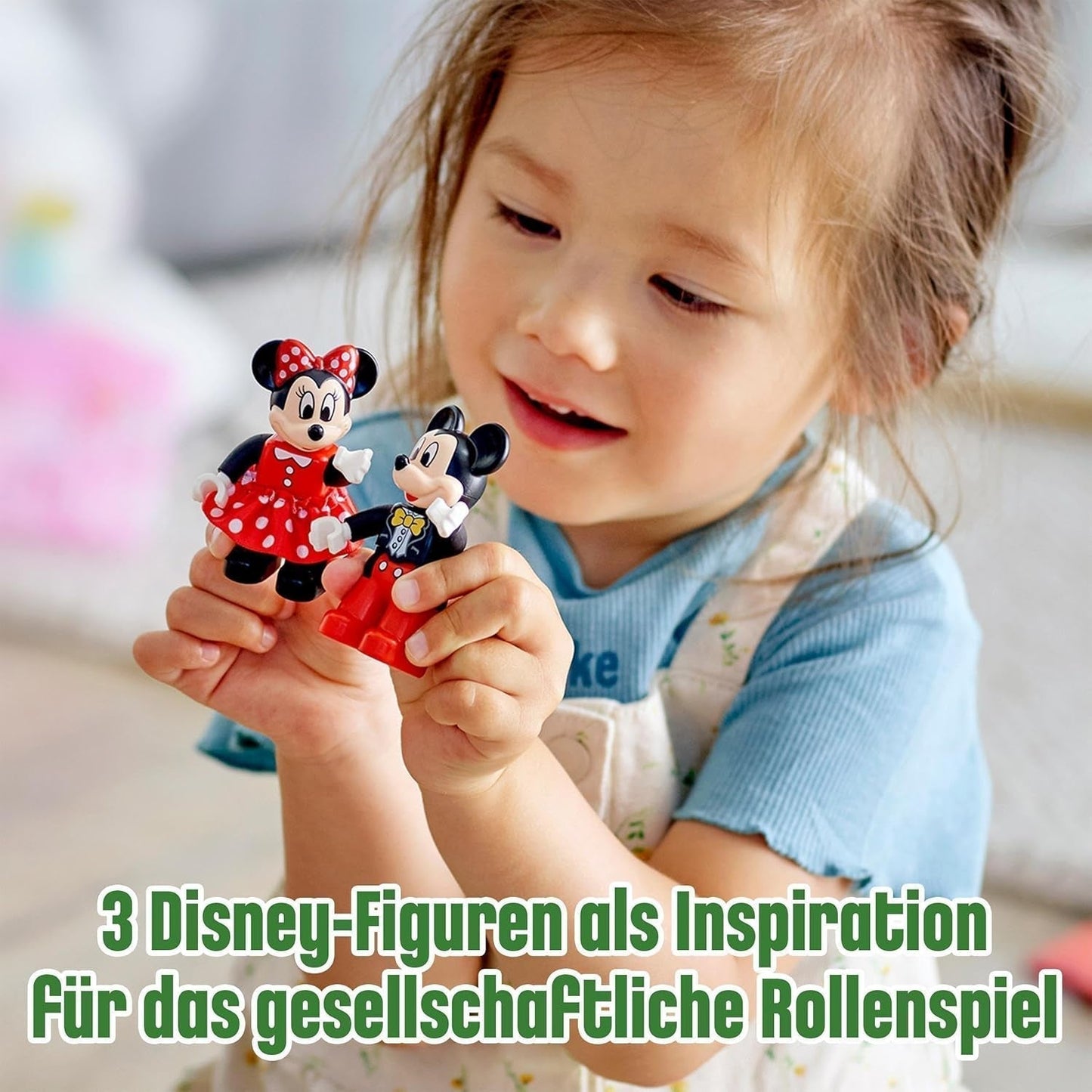 LEGO 10941 DUPLO Disney Mickey en Minnie verjaardagstrein, speelgoedtrein met taart en ballonnen, cadeau voor kinderen vanaf 2 jaar Bouwsets Besuche den LEGO-Store