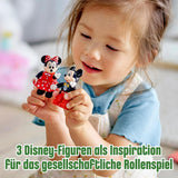 LEGO 10941 DUPLO Disney Mickey en Minnie verjaardagstrein, speelgoedtrein met taart en ballonnen, cadeau voor kinderen vanaf 2 jaar Bouwsets Besuche den LEGO-Store