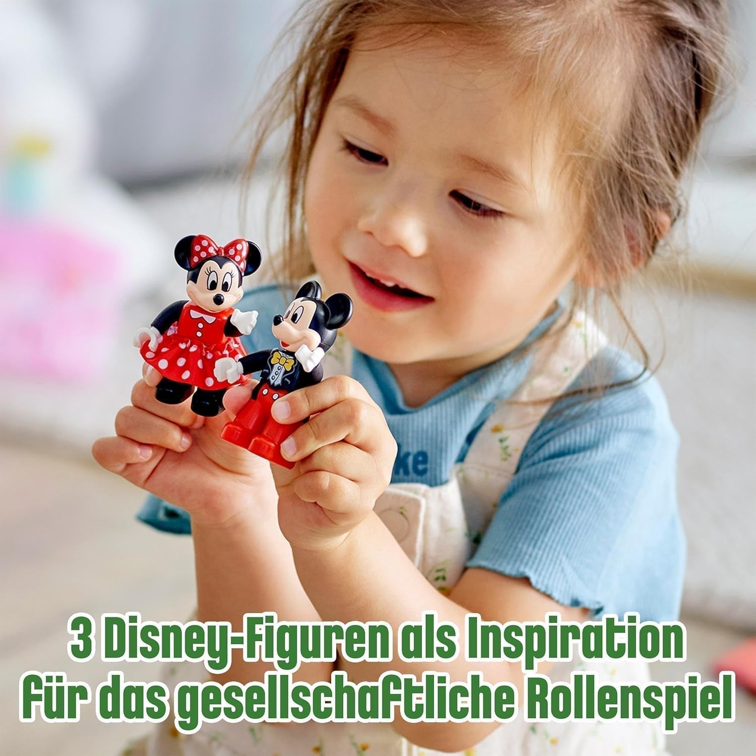 LEGO 10941 DUPLO Disney Mickey en Minnie verjaardagstrein, speelgoedtrein met taart en ballonnen, cadeau voor kinderen vanaf 2 jaar Bouwsets Besuche den LEGO-Store