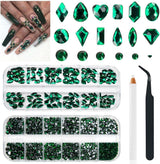 2630 stuks AB kristal fonkelende stenen voor nagels, 120 12 soorten grote fonkelende stenen + 2510 6 maten ronde K9 glazen stenen voor nagels, strass steentjes, nagelontwerpen, nagelbedels voor gezichtskunst