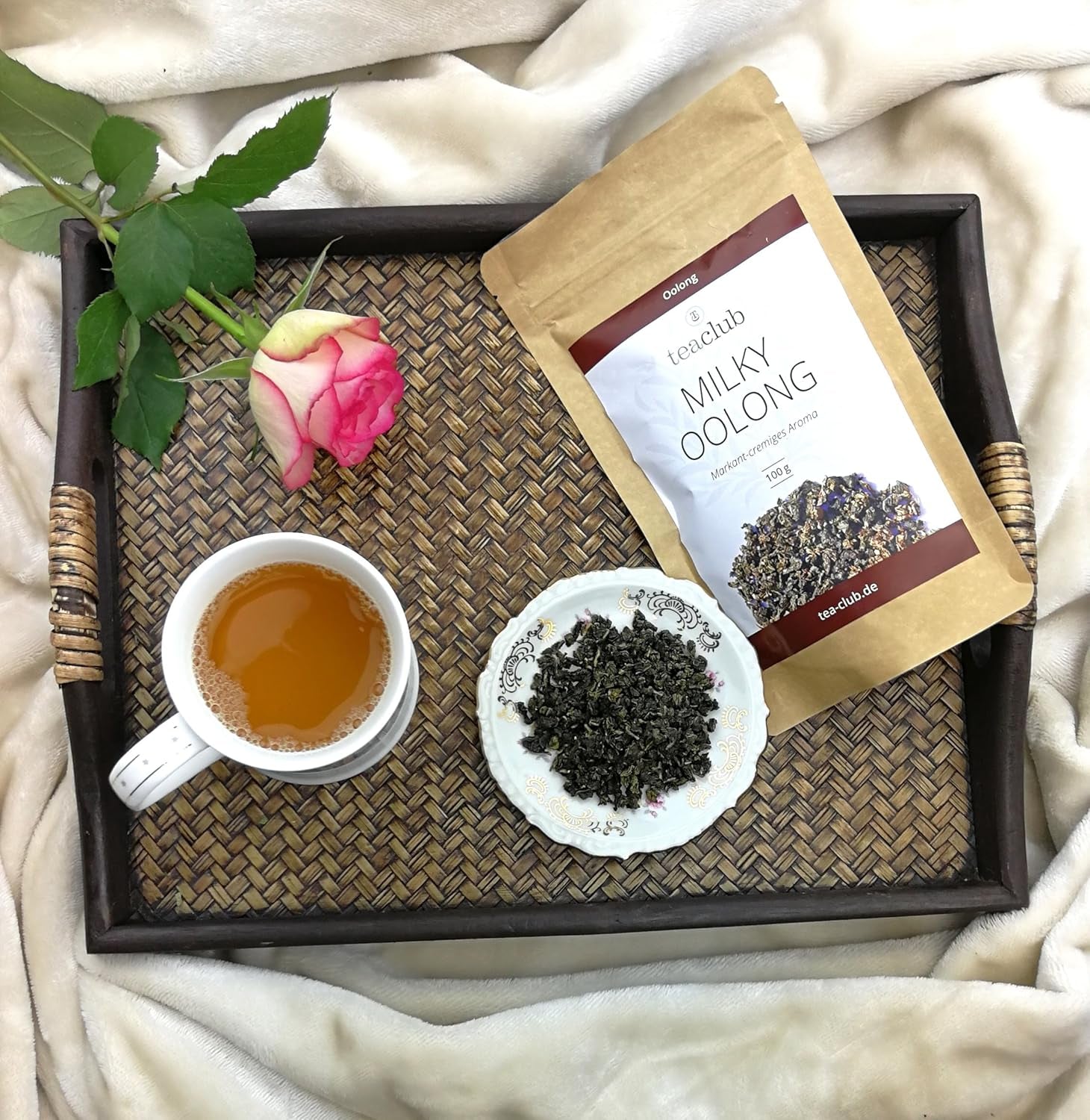 MILKY OOLONG 100G, premium Oolong thee met groene thee karakter, semi-gefermenteerde losse groene thee, Teaclub Groene Thee Losse Bladeren