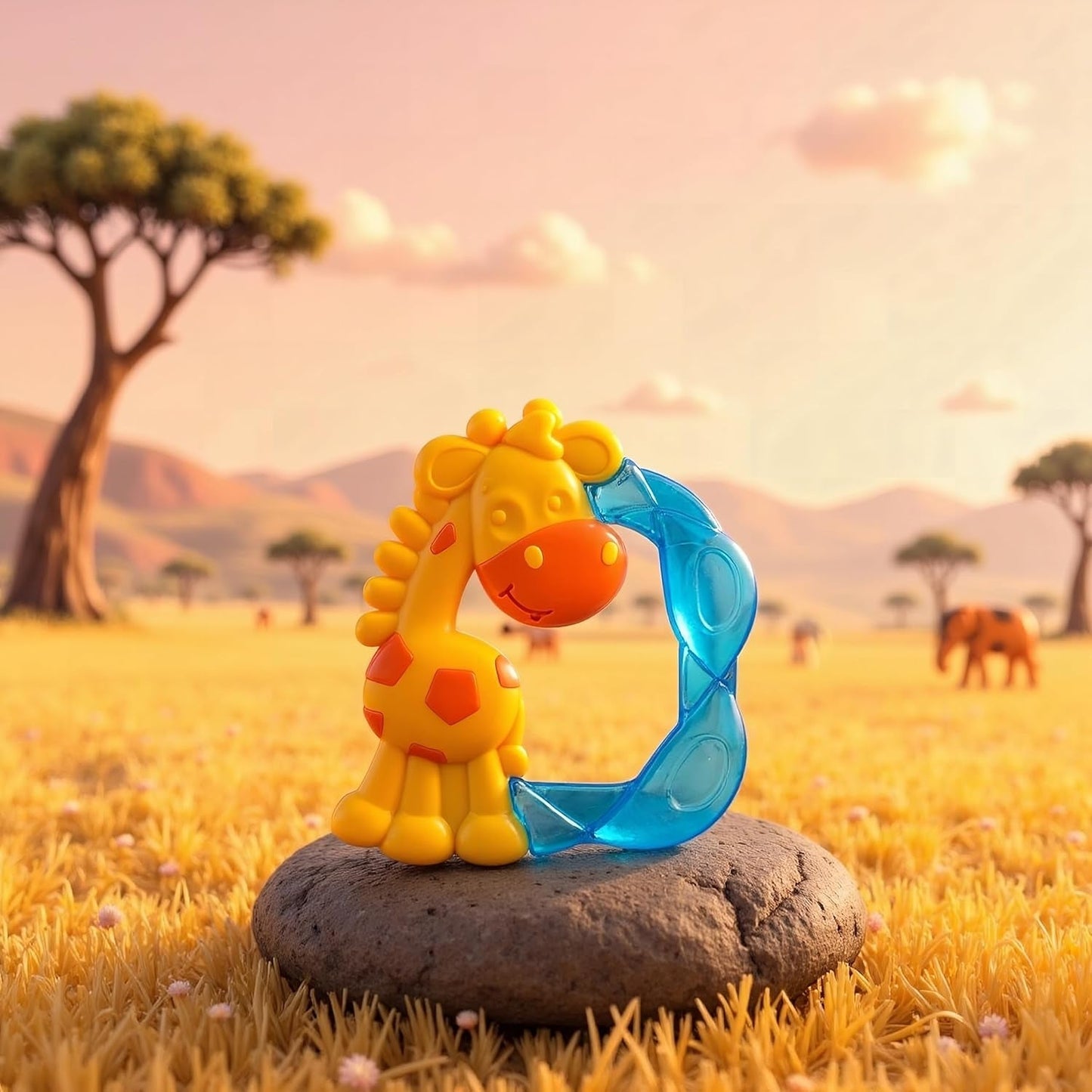 Playgro Jerry Giraffe Bijtring - Baby Bijtring - Siliconen Baby Bijtring - Siliconen Bijtring - Tandjes Hulp - Siliconen - Baby Bijtring - Kleurrijk