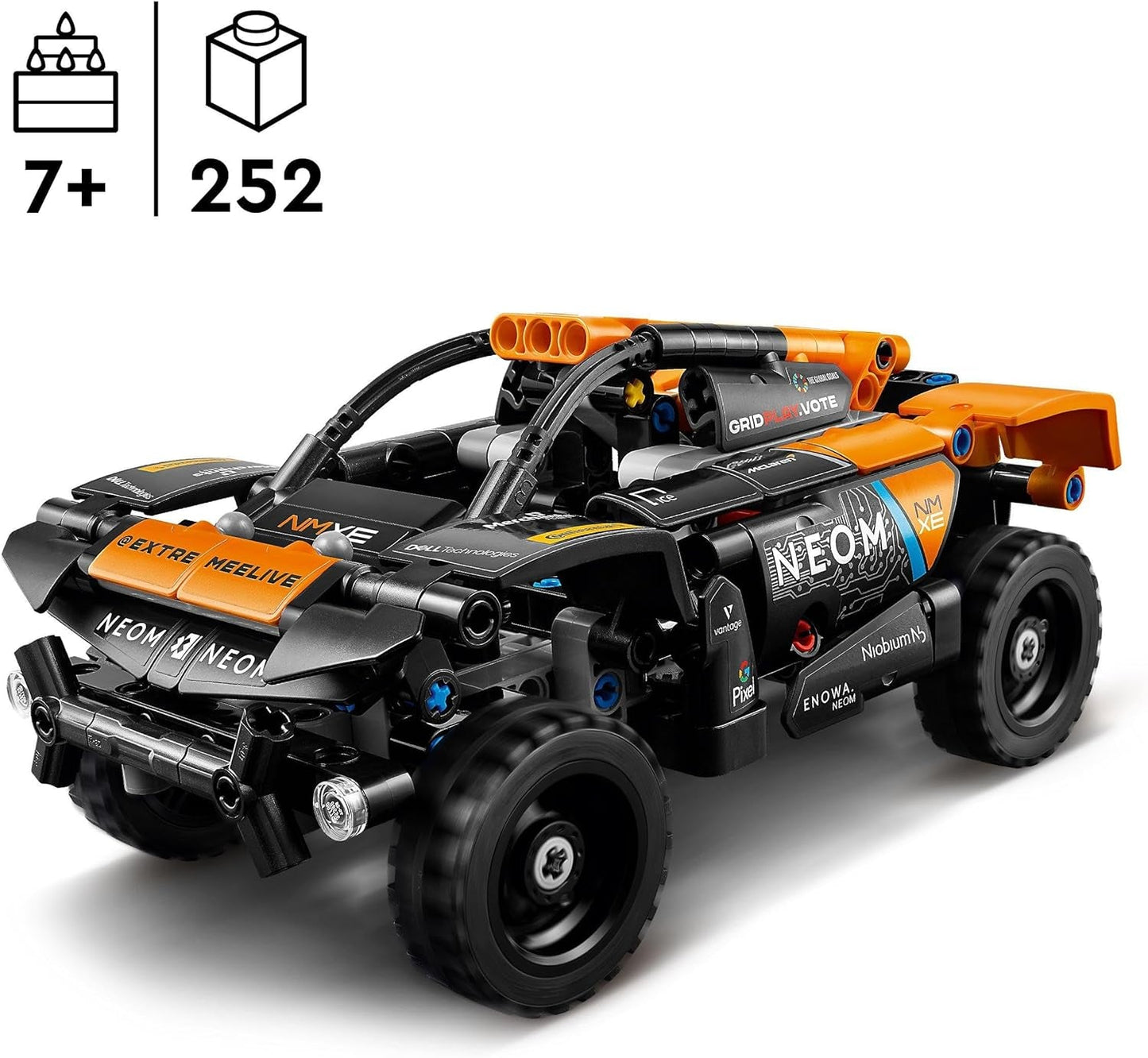 LEGO Technic NEOM McLaren Extreme E racewagenset, motorspeelgoed voor kinderen, bouwbare windwagen, technisch cadeau voor jongens en meisjes vanaf 7 jaar 42166 Bouwsets Besuche in LEGO-Store