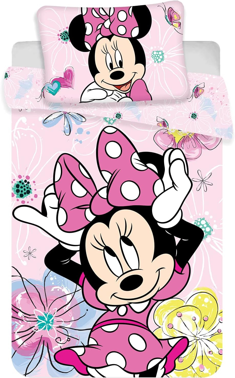 Minnie Mouse kinderbeddengoedset, katoenen beddengoed - kinderen Naty Shop Standaardtitel
