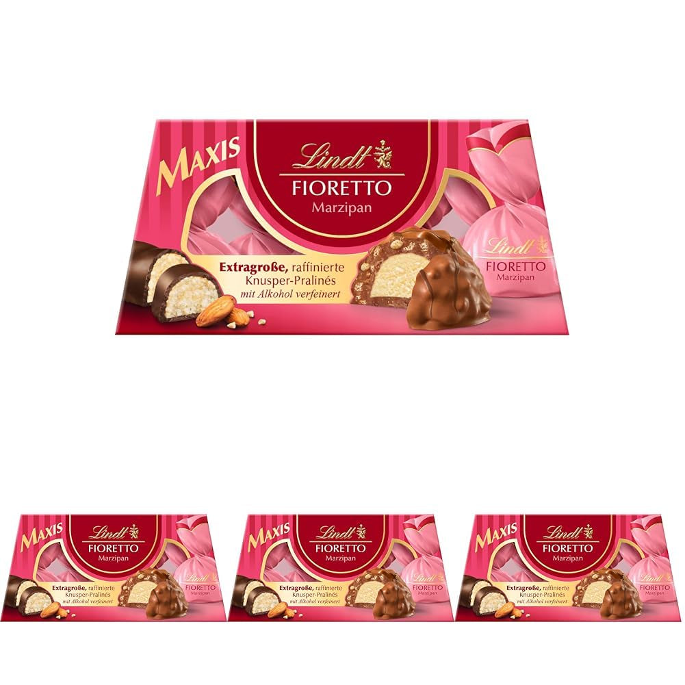 Lindt-chocolade | FIORETTO Zabaione cadeauset | 138g | 6 melkchocoladepralines met Zabaione-truffelvulling en knapperige topping, alcoholhoudend | Chocolade geschenk