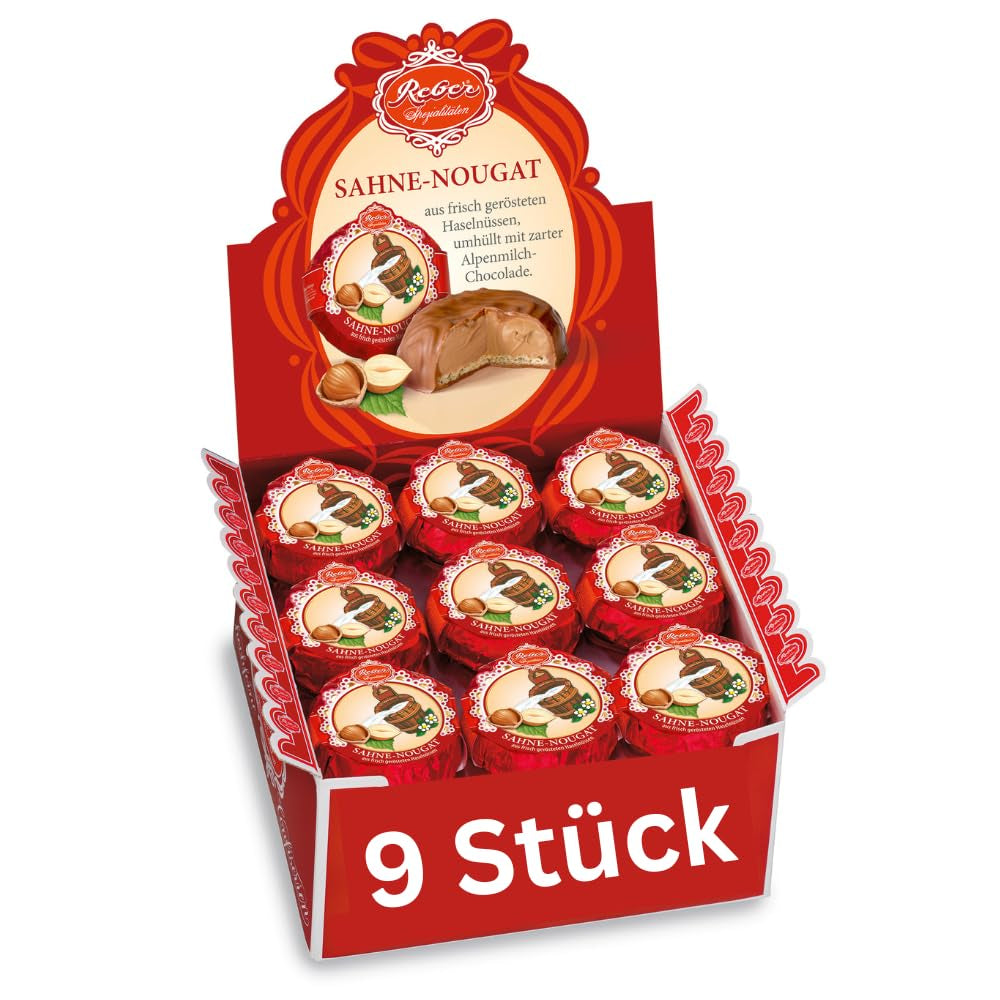 Reber Bites Chocolade- en Truffeltaart, cognactruffels op romige noga, omhuld met delicate Alpenmelkchocolade, 40 g (1 stuk)
