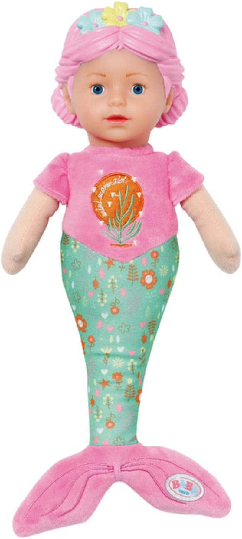 BABY born Zeemeermin voor baby's, wasbare zachte pop, zeemeerminpop met zacht vinyl hoofd, 33 cm hoog, 832288 Zapf Creation