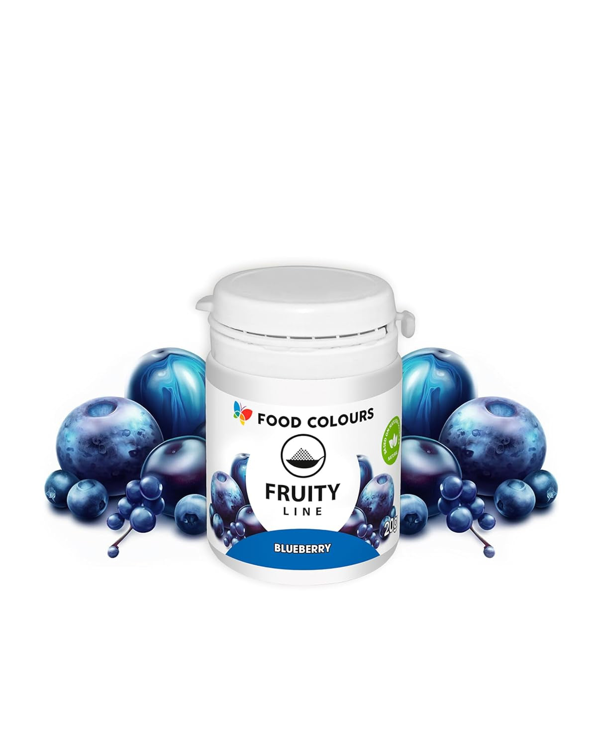Kleurstofpoeder natuurlijke kleurstof Fruity Line BLUEBERRY 20G natuurlijke kleurstof voor crèmes glazuursponsdeeg in poedervorm kleurstof voor drankengelei