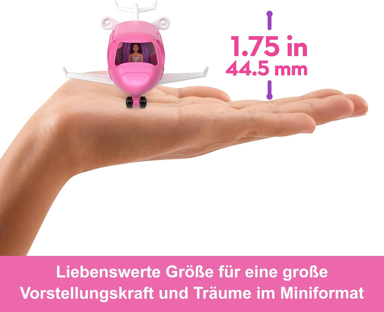 Mini BarbieLand Barbie pop en speelgoedvoertuigsets, 1,5" pop en iconisch kleurveranderend verrassingsspeelgoedvoertuig, HYF40