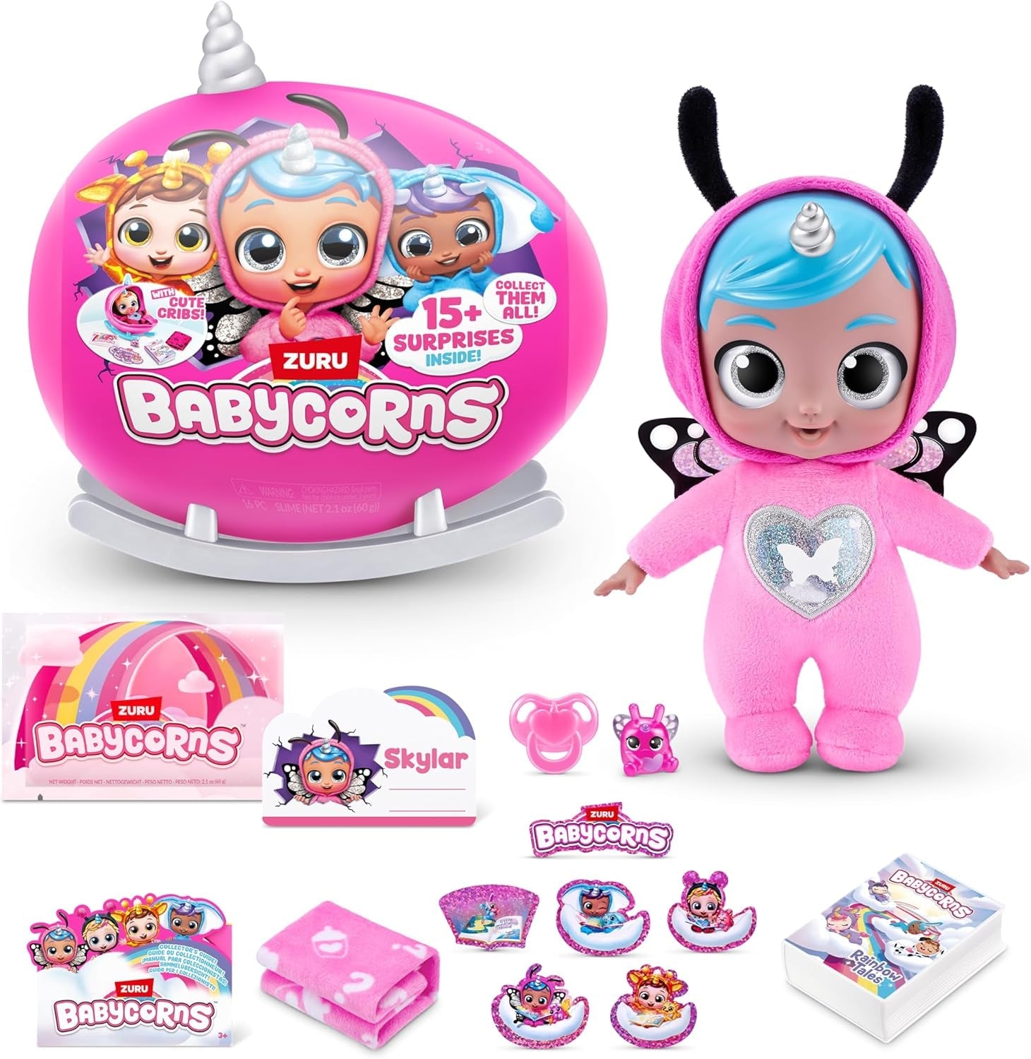 Babycorns Magic Dolls Series 1 Small (Skylar) van ZURU, Verrassing, Unboxing, Babymeisje, Pop
