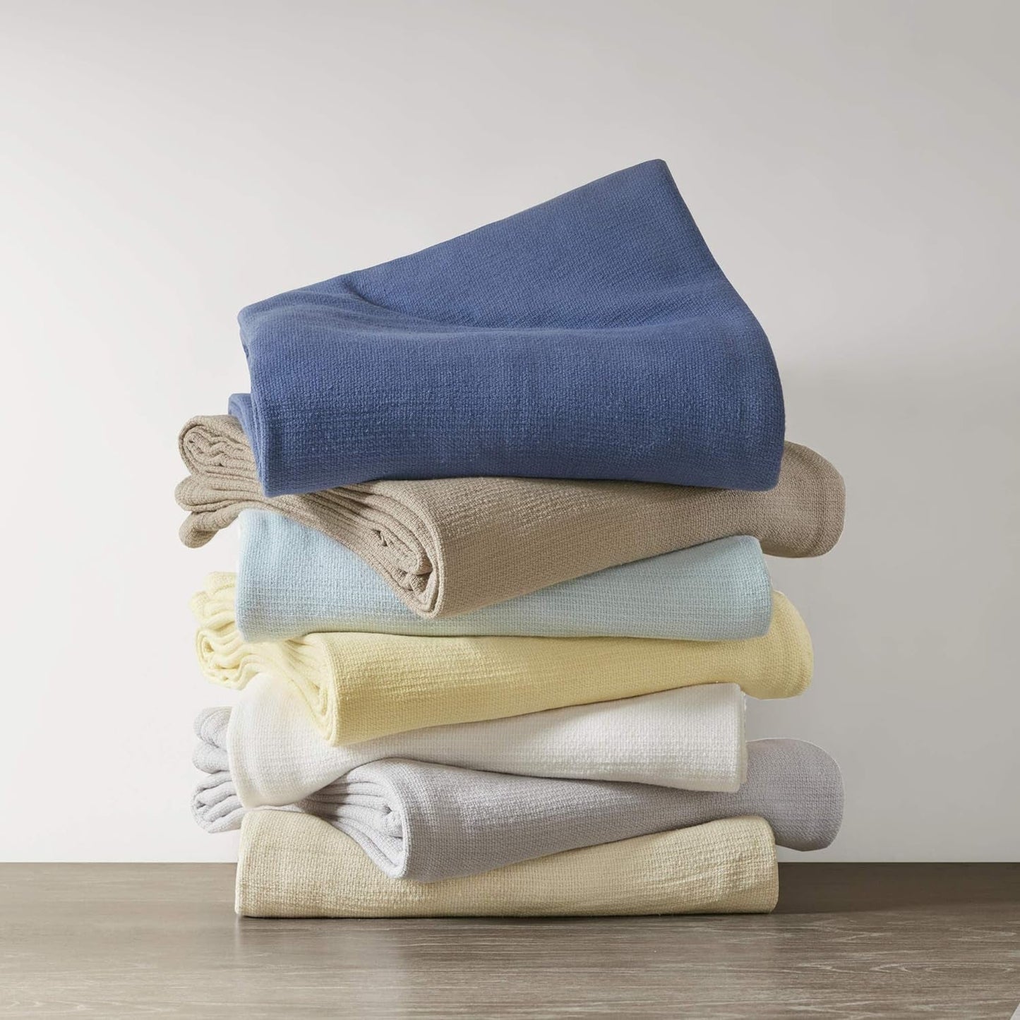 Madison Park Freshspun Wicker Twin grijze katoenen deken Madison Park bedden en dekens