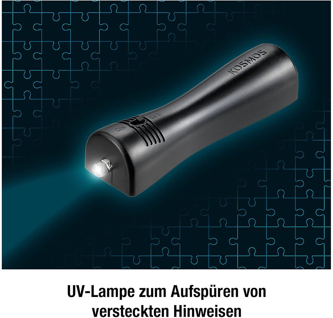 De drie??? - Misdaadpuzzel - De villa van de puzzels van KOSMOS 697976, 300 stukjes, Glow in the dark, Met UV-lamp, Lezen, Puzzel, Puzzels oplossen, Detectivepuzzel Vanaf 10 jaar Puzzel Naty Shop