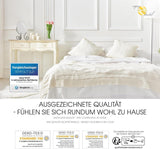 Aqua-Textil 4-seizoenen dekbed 135X200Cm Dekens aan elkaar geknoopt Winter 800G Zomer 600G Klimaatbeheersing Oeko-Tex Dekbedden en dekbedden Naty Shop