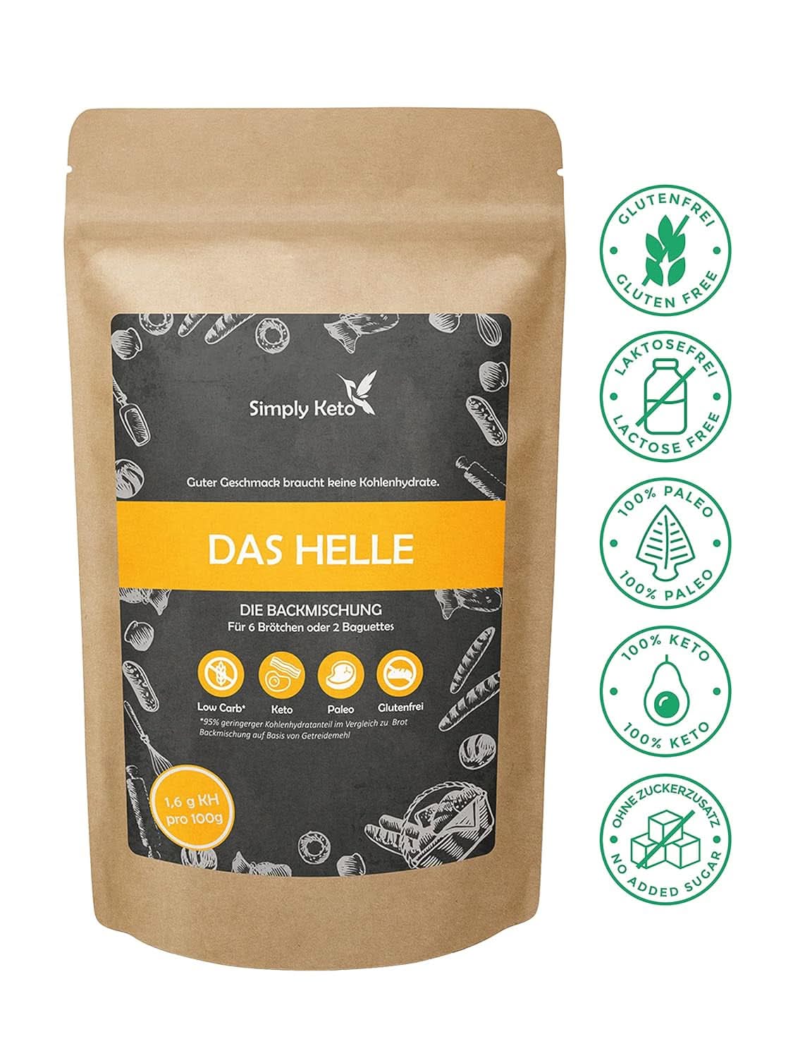 Simply Keto The Light Lower Carb* Brood, Mix voor glutenvrij brood, 260 gram Kitchen Naty Shop